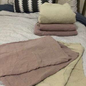 Magic Linen Sheet Set Queen (4 pieces Woodrose)